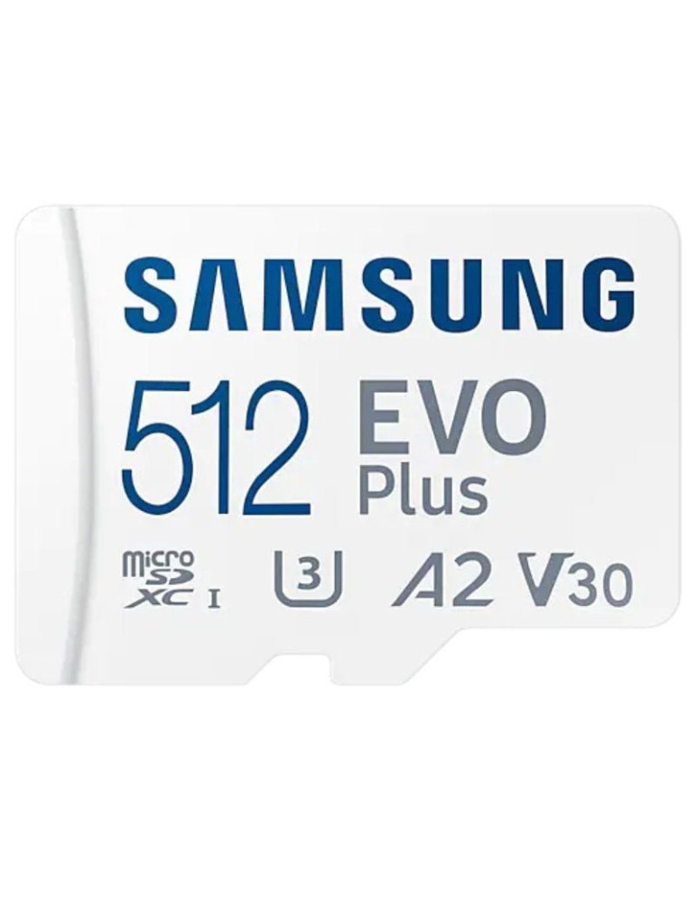 Tarjeta de Memoria Samsung EVO Plus 2023 512GB microSD XC con Adaptador/ Clase 10/ 160MBs