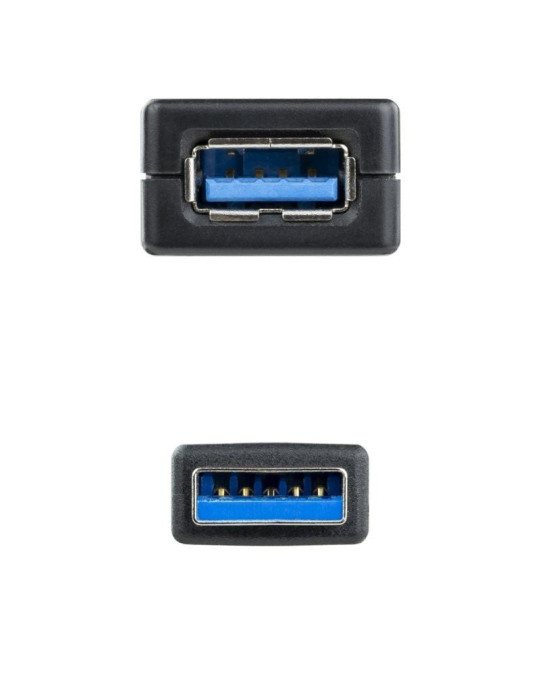 Cable Alargador Amplificador USB 3.0 Nanocable 10.01.0312/ USB Macho - USB Hembra/ 10m/ Negro