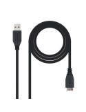 Cable USB 3.0 Nanocable 10.01.1101-BK/ USB Macho - MicroUSB Macho/ 1m/ Negro