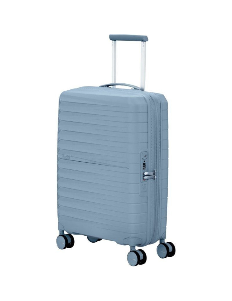 Maleta de Cabina American Tourister FastForward Spinner Expansible 55cm/ 55x40x23cm/ 4 Ruedas/ Azul