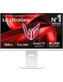 Smart Monitor Gaming LG UltraGear 32G810SA-W 32"/ 4K/ Multimedia/ 1ms/ 144Hz/ IPS/ Regulable en altura/ Smart TV/ Blanco