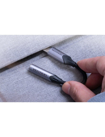 Conversor USB Tipo-C Vention BGJHA/ USB Tipo-C Macho - Jack 3.5 Hembra/ 10cm 2