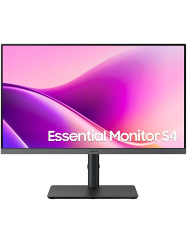 Monitor Profesional Samsung Essential Monitor S4 S43UF S24F434UAU/ 24"/ Full HD/ Regulable en altura/ Negro