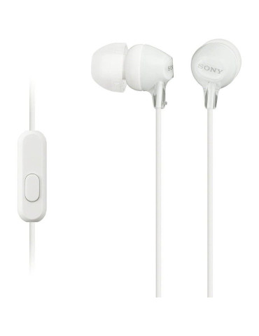 Auriculares Intrauditivos Sony MDR-EX15AP/ con Micrófono/ Jack 3.5/ Blancos