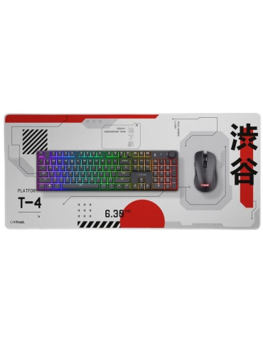 Alfombrilla Trust Gaming GXT 759 XXL/ 900 x 400 x 3mm/ Blanca 2