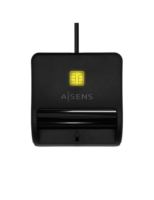 Lector de DNI USB Tipo-C Aisens ASCR-SN03C-BK/ USB Tipo-C/ Negro