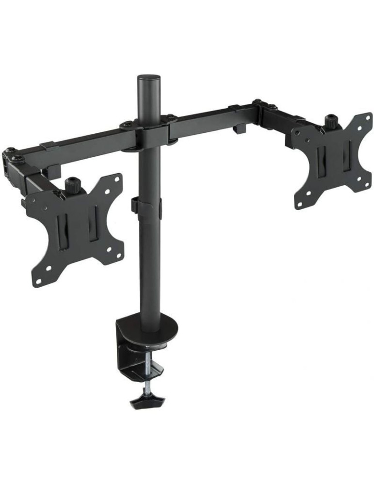 Soporte de Mesa para 2 Monitores TooQ DB1232TN-B/ Giratorio/ Inclinable/ hasta 8kg