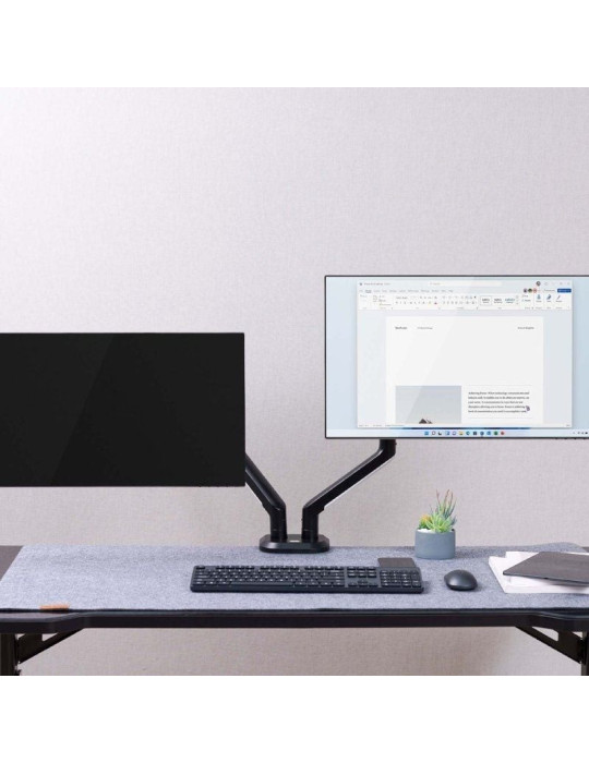 Soporte Gaming para 2 Monitores Aisens DT32TSR-297/ hasta 9kg/ con Iluminación RGB