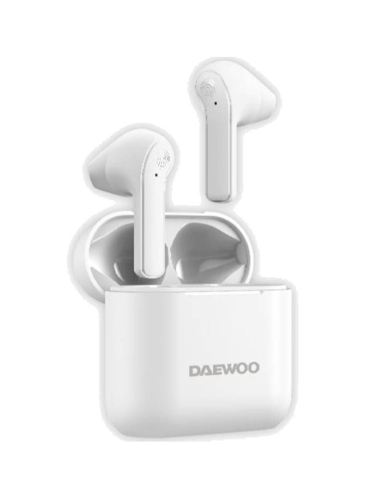 Auriculares Bluetooth Daewoo DW2021 con estuche de carga/ Autonomía 5h/ Blancos