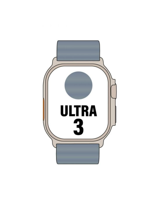 Apple Watch Ultra 3 GPS/ Cellular 49mm Caja de Titanio Natural/ Correa Ocean Azul Naútico