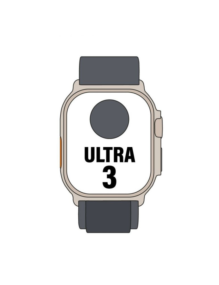 Apple Watch Ultra 3/ GPS/ Cellular/ 49mm/ Caja Titanio Negro/ Correa Loop Alpine Negra L