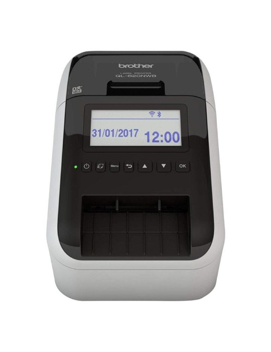 Impresora de Etiquetas Brother QL-820NWBC/ Térmica/ Ancho etiqueta 62mm/ USB-Bluetooth-WiFi-Ethernet/ Blanca y Negra