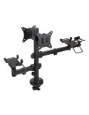 Soporte de Mesa para 2 Monitores, TPV, Impresora, Términal y Lector TooQ TQPM0002/ Giratorio/ Inclinable/ hasta 9kg