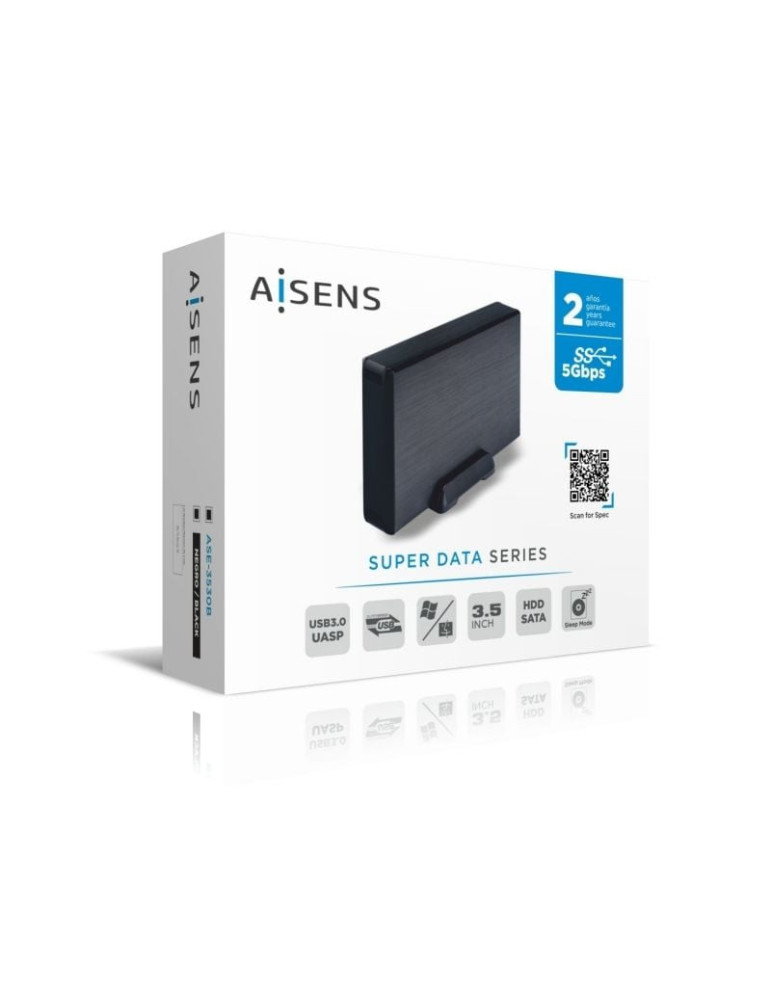 Caja Externa para Disco Duro de 3.5" Aisens ASE-3530B/ USB 3.1