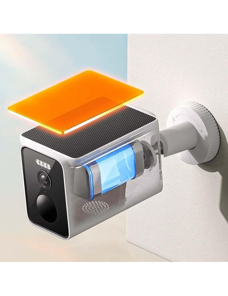Set Cámara de Videovigilancia Xiaomi Solar Outdoor Camera BW 400 Pro Set/ 132 / Visión Nocturna/ Control desde APP