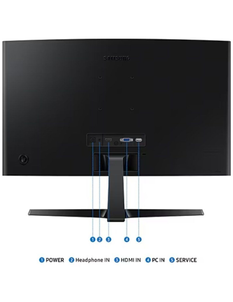 Monitor Curvo Samsung Essential Monitor S3 S24D366GAU/ 24"/ Full HD/ Negro