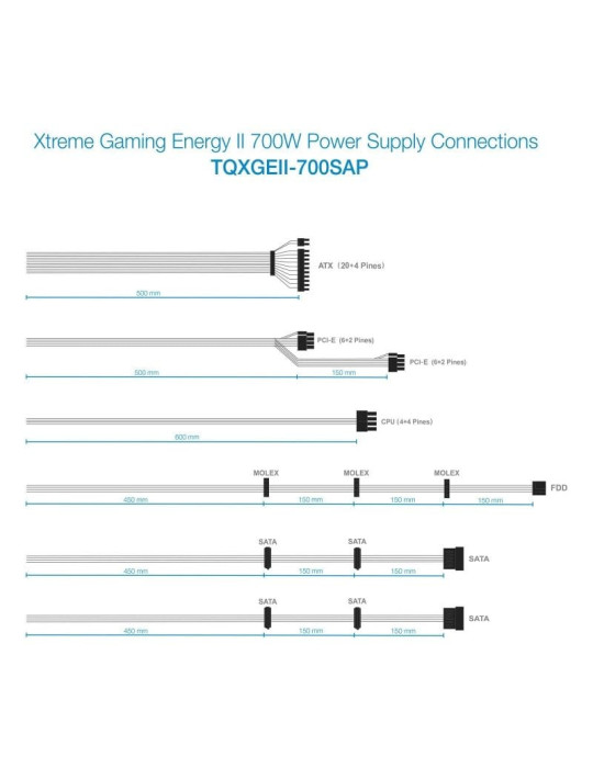 Fuente de Alimentación  TooQ TQXGEII-700SAP/ 700W/ Ventilador 14cm/ 80 Plus Bronze