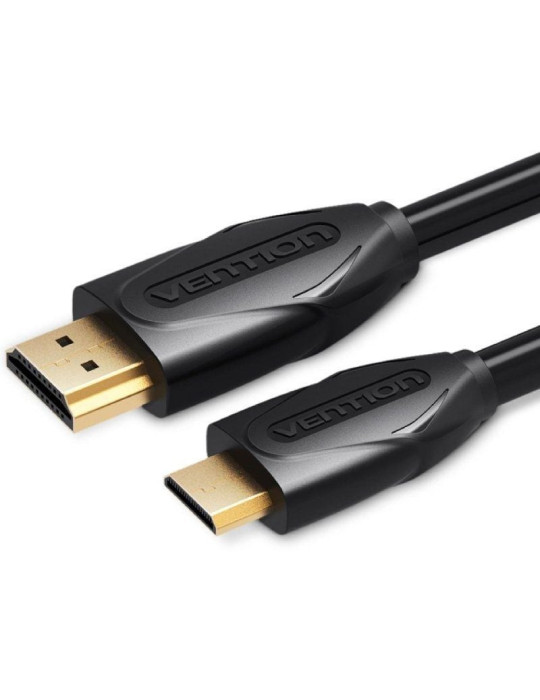 Cable HDMI Vention VAA-D02-B150/ HDMI Macho - Mini HDMI Macho/ 1.5m/ Negro