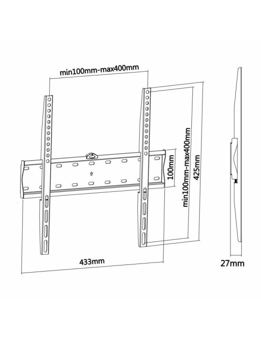 Soporte de Pared Fijo Aisens WT55F-013 para TV de 32-55"/ hasta 40kg