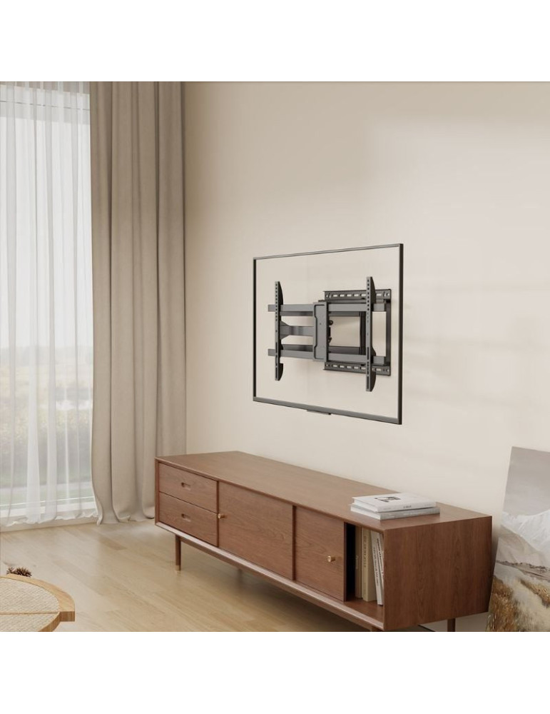 Soporte de Pared Inclinable/ Giratorio/ Nivelable Aisens WT80TSLE-419 para TV de 43-80"/ hasta 50kg