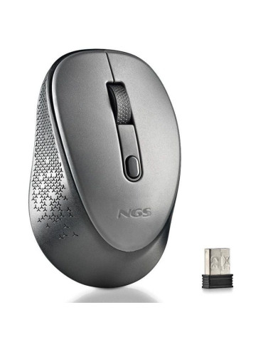 Ratón Inalámbrico NGS Dew Gray/ Hasta 1600 DPI/ Gris 2