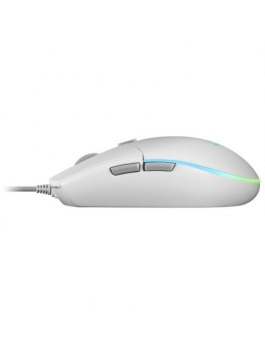 Ratón Gaming Mars Gaming MMGW/ Hasta 3200 DPI/ Blanco