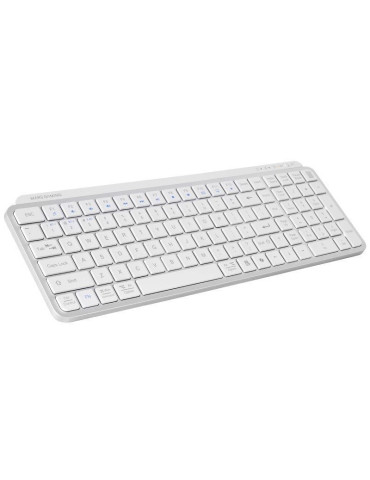 Teclado Compacto Inalámbrico por Bluetooth Mars Gaming MK-SILENKEYS/ Blanco 2