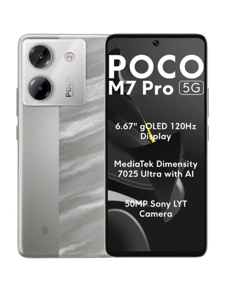 Smartphone Xiaomi POCO M7 Pro 8GB/ 256GB/ 6.67"/ 5G/ Plata