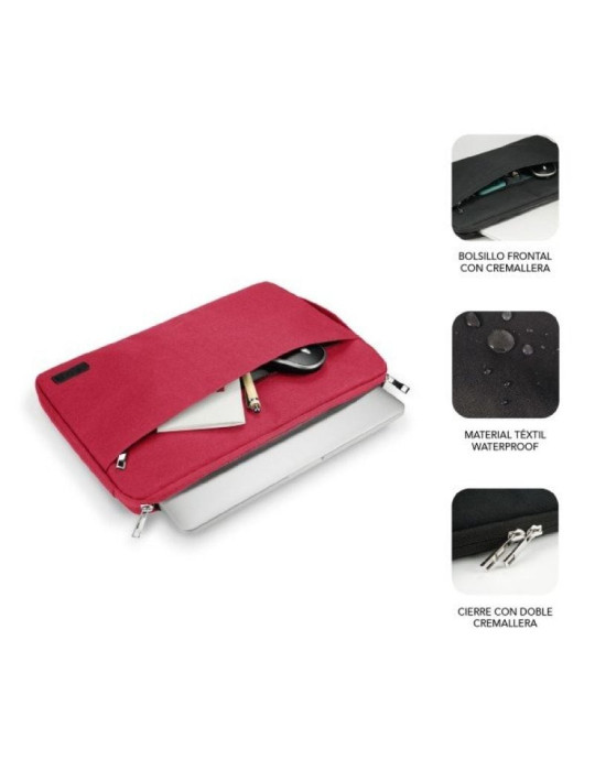 Funda Subblim Urban Laptop Sleeve para Portátiles hasta 15.6"/ Roja