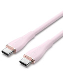 Cable USB 2.0 Tipo-C Vention TAWPF/ USB Tipo-C Macho - USB Tipo-C Macho/ Hasta 100W/ 480Mbps/ 1m/ Rosa