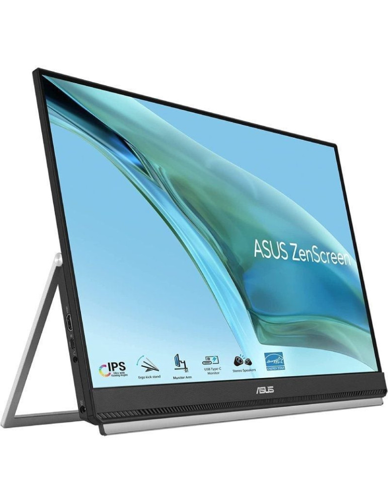 Monitor Portátil Asus ZenScreen MB249C 23.8"/ Full HD/ Multimedia/ Regulable en altura/ Negro