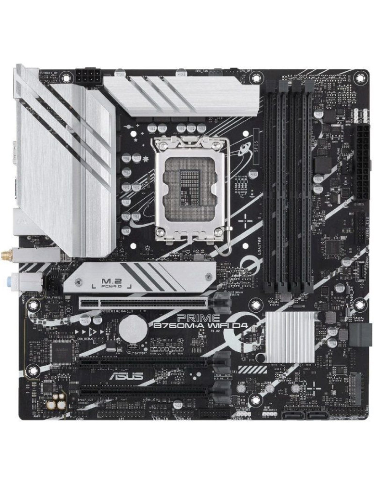 Placa Base Asus Prime B760M-A WIFI D4 Socket 1700/ DDR4/ PCIe 4.0/ Micro ATX