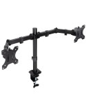 Soporte de Mesa para 2 Monitores TooQ DB1802TN-B/ Giratorio/ Inclinable/ hasta 8kg