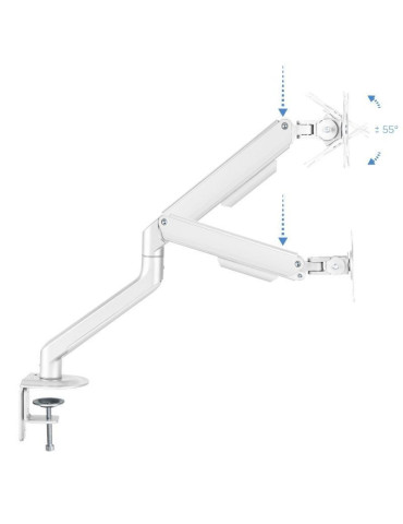Soporte de Mesa para Monitor TooQ DB4032TNR-W/ Giratorio/ Inclinable/ hasta 9kg 2