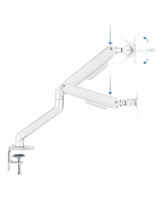 Soporte de Mesa para Monitor TooQ DB4032TNR-W/ Giratorio/ Inclinable/ hasta 9kg