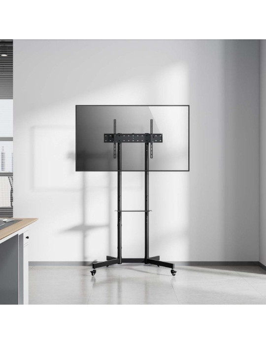 Soporte de Suelo Inclinable con Ruedas Aisens FT70TE-333 para TV 37"-70"/ hasta 45kg