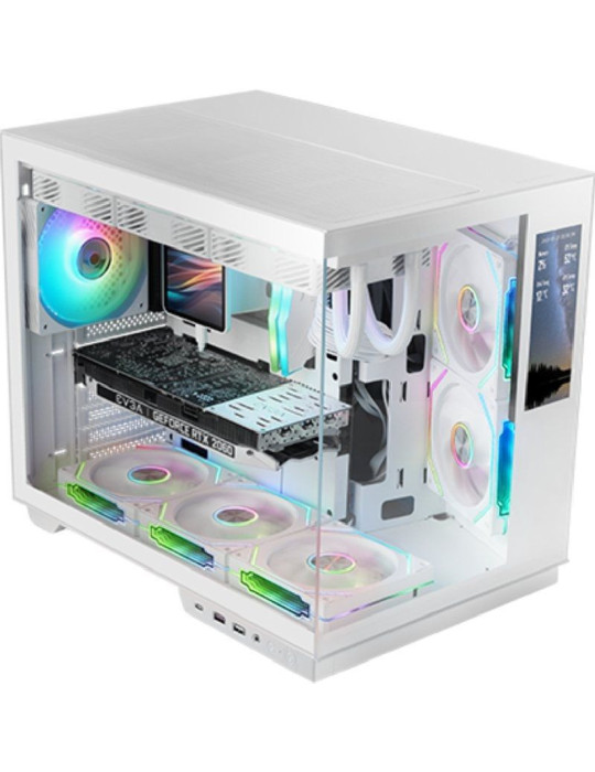 Caja Gaming Semitorre Mars Gaming MC-MIRAGE/ Blanca