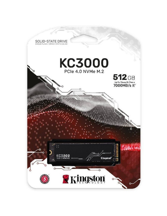 Disco SSD Kingston KC3000 512GB/ M.2 2280 PCIe Gen4/ con Disipador de Calor/ Full Capacity