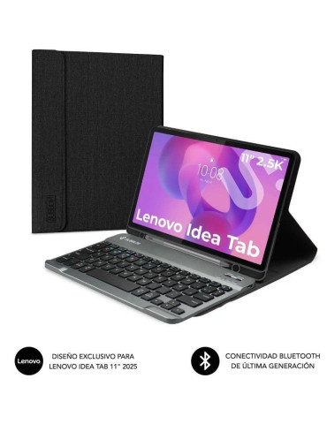 Funda con Teclado Subblim Keytab Pro BT Lenovo Idea Tab 11" 2025/ Negra