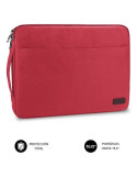 Funda Subblim Urban Laptop Sleeve para Portátiles hasta 15.6"/ Roja