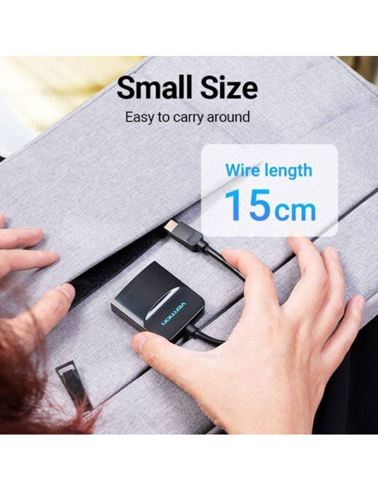 Adaptador Vention TDCBB/ USB Tipo-C Macho - HDMI Hembra