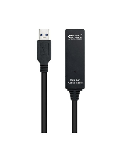 Cable Alargador USB 3.0 Nanocable 10.01.0313/ USB Macho - USB Hembra/ 15m/ Negro 2