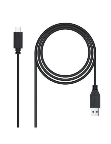 Cable USB 3.1 Tipo-C Nanocable 10.01.4002/ USB Tipo-C Macho - USB Macho/ 10Gbps/ 2m/ Negro