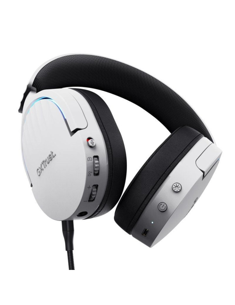Auriculares Gaming Inalámbricos con Micrófono Trust Gaming GXT 491 Fayzo/ Bluetooth/ Jack 3.5/ Blancos