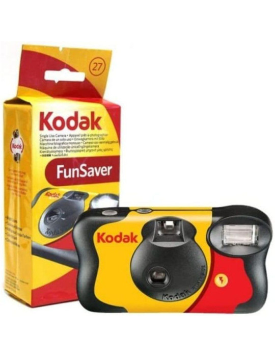 Cámara Desechable Kodak FunSaver 27/ 27 Exposiciones/ Amarilla y Roja
