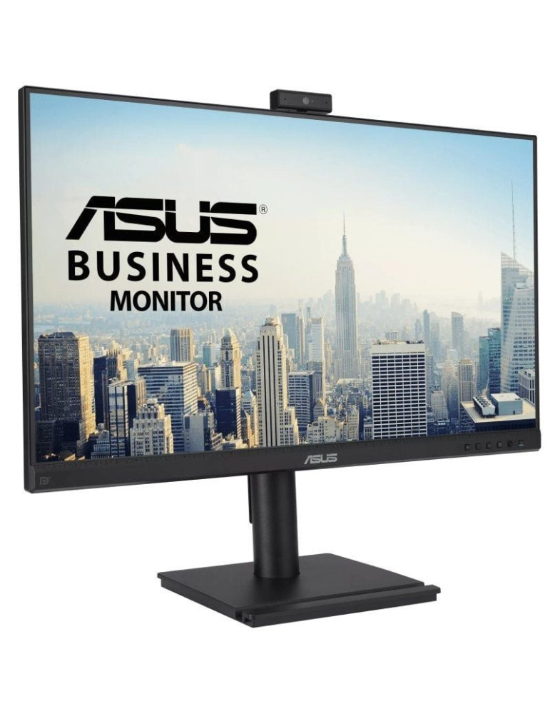 Monitor Profesional Asus BE249QFK 24"/ Full HD/ Webcam/ Multimedia/ Regulable en altura/ Negro