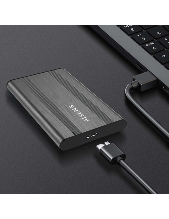 Caja Externa para Disco Duro de 2.5" Aisens ASE-2526GR/ USB 3.1/ Sin tornillos