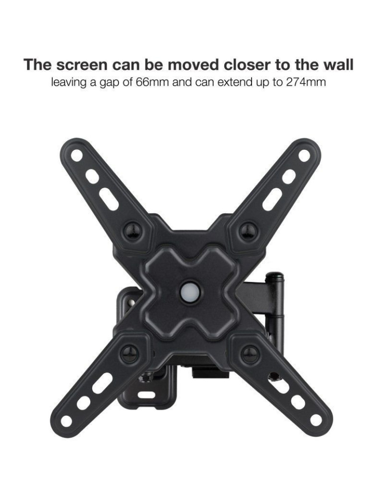 Soporte de Pared Extensible/ Giratorio/ Inclinable TooQ LP1344TN-B para TV de 13-43"/ hasta 20kg