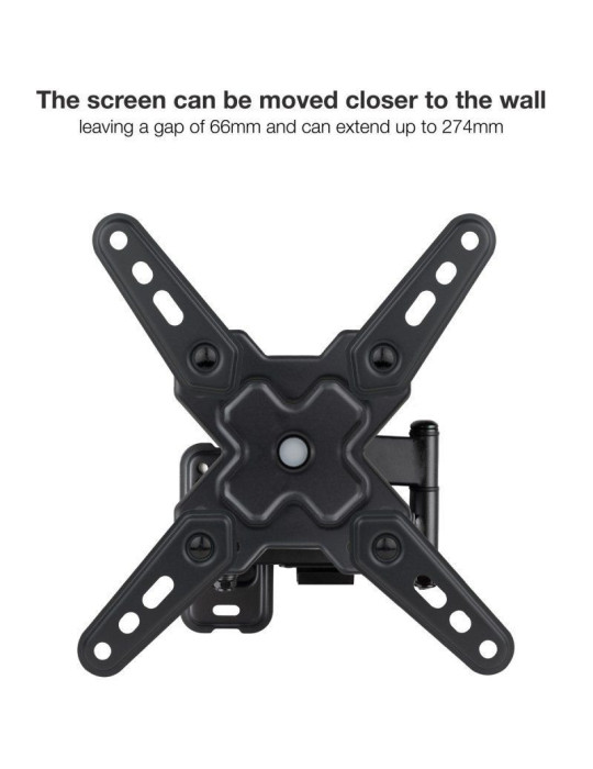 Soporte de Pared Extensible/ Giratorio/ Inclinable TooQ LP1344TN-B para TV de 13-43"/ hasta 20kg