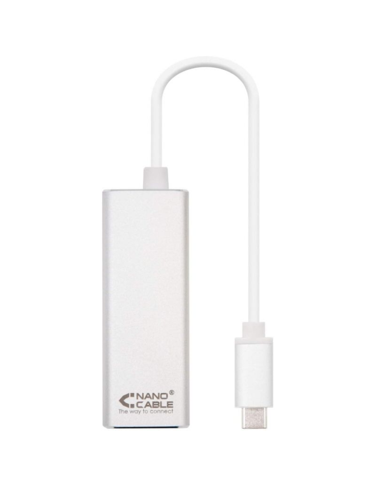 Adaptador USB Tipo-C - RJ45 Nanocable 10.03.0402/ 1000Mbps